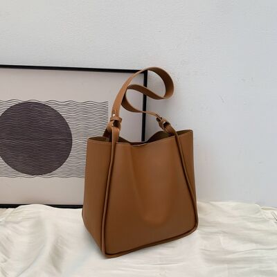 Sac à main de couleur unie en cuir PU