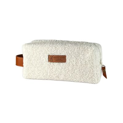 Nomadic pencil case S, “Bouclette” ecru