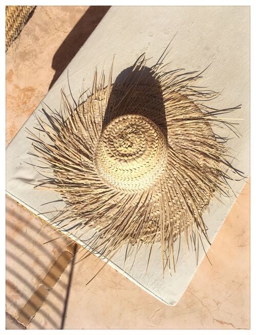 Palm Hat with Fringes