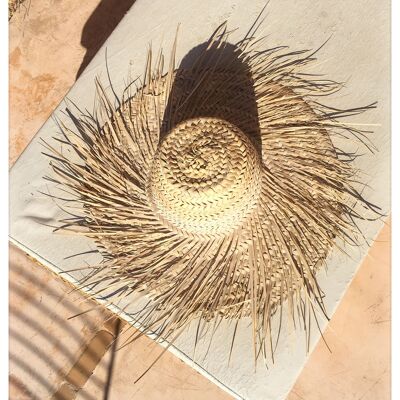 Palm Hat with Fringes