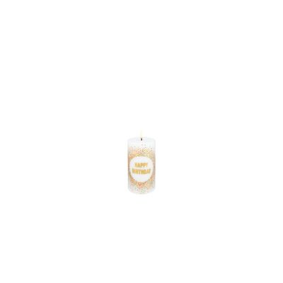 Uyuni White Anniversary Led Candle 7.8x15cms