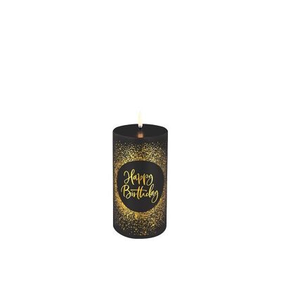 Uyuni Black Anniversary LED-Kerze 7,8 x 15 cm
