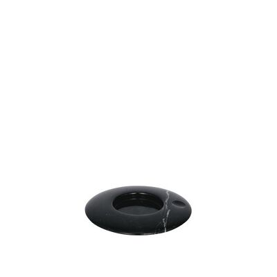 Uyuni Schwarzer Marmor Kerzenhalter 11,6x6cm