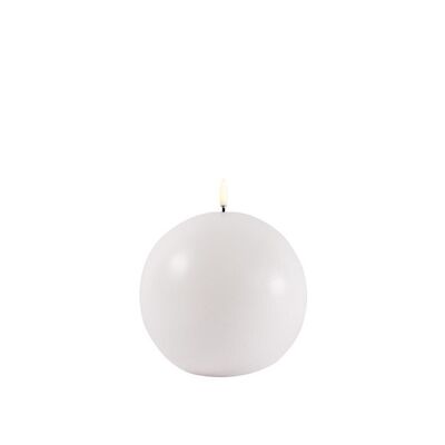 Nordische weiße runde LED-Kerze 10cm