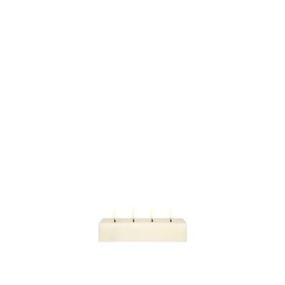 LED-Blockkerzen Uyuni Elfenbein 18x5x3,8cm
