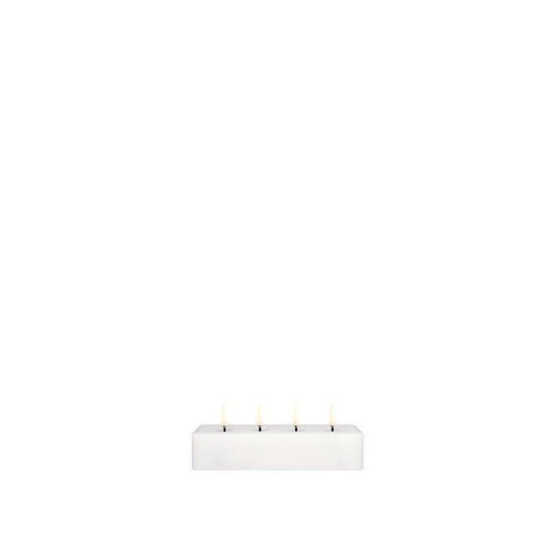 Blocco Candele Led Uyuni Bianco 18x5x3,8cm