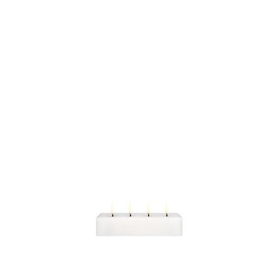 LED-Blockkerzen Uyuni Weiß 18x5x3,8cm