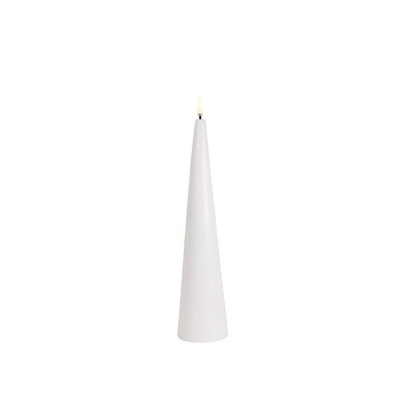 Candela Led Cono Bianco Nordico 6.8x30cm