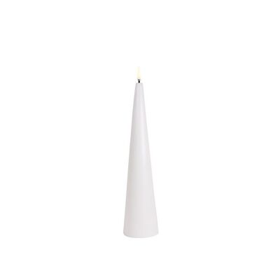 Nordic White Cone LED-Kerze 6,8 x 30 cm