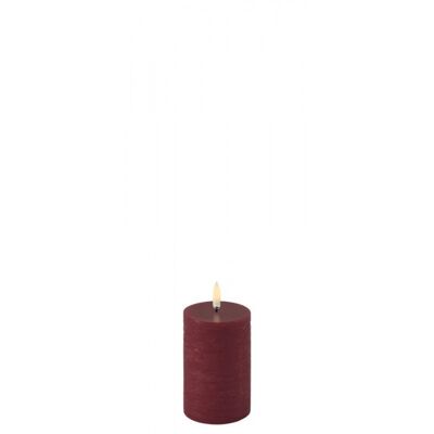 Rote Uyuni-LED-Kerze 5x7,5cm