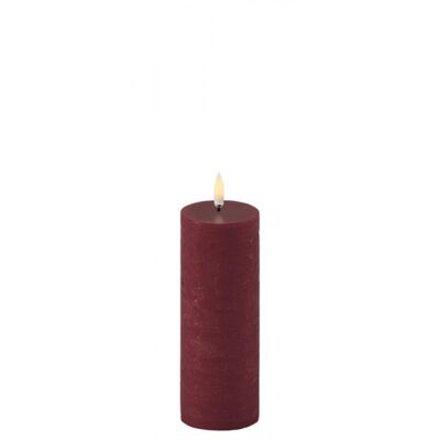 Rote Uyuni-LED-Kerze 5,8 x 15 cm