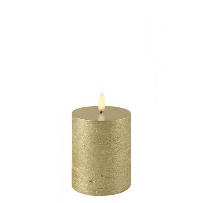 Gold Uyuni Led Candle 7.8x10cm
