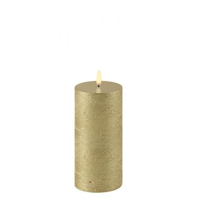 Gold Uyuni Led Candle 7.8x15cms