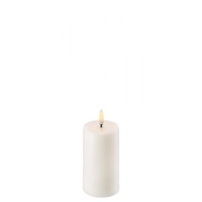 Weiße Uyuni-LED-Kerze 5,8 x 10 cm