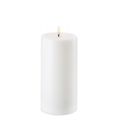 White Uyuni Led Candle 10.1x20cm