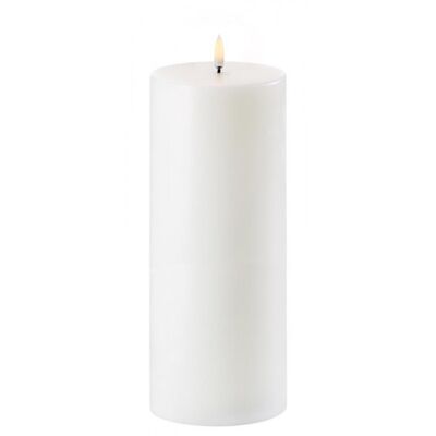 White Uyuni Led Candle 10.1x25cm
