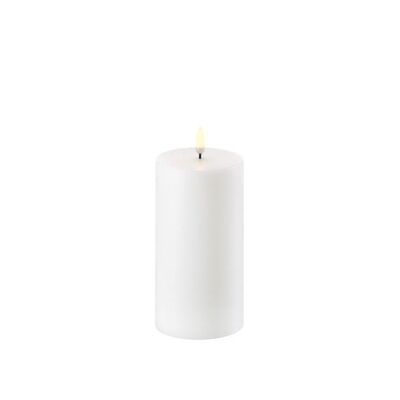 Weiße Uyuni-LED-Kerze 7,8 x 15 cm
