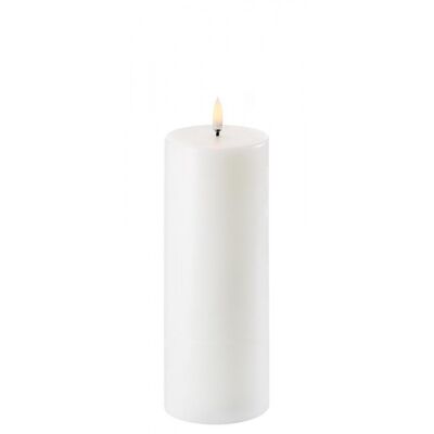 White Uyuni Led Candle 7.8x20cm