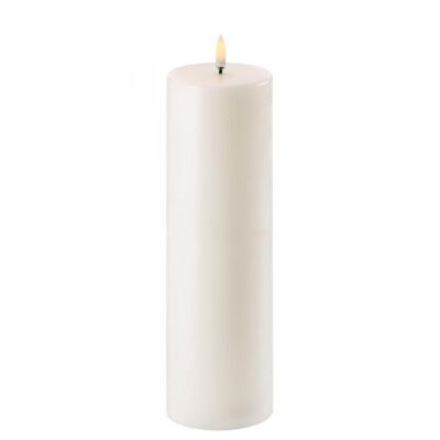 Weiße Uyuni-LED-Kerze 7,8 x 25 cm