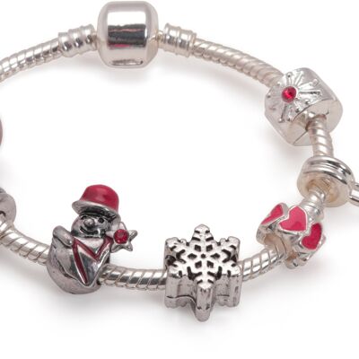 Versilbertes Charm-Armband 'Princess Christmas Dream' für Kinder