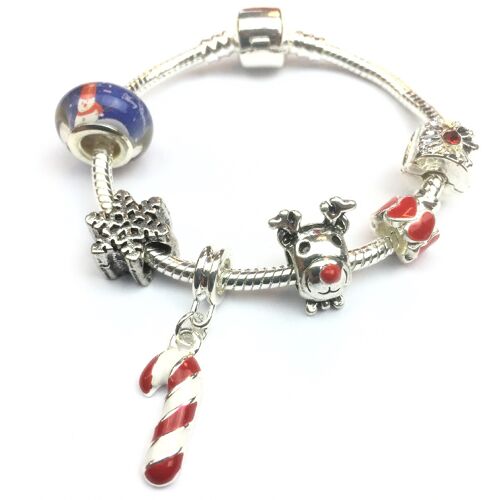 Children's 'Christmas Wishes' Silver Plated Charm Bracelet