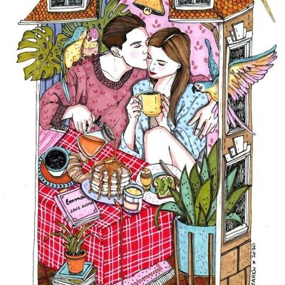 Brunch Couple - Art Print