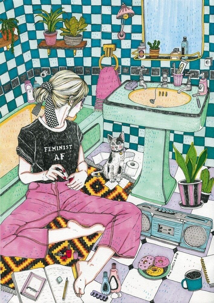 Feministischer AF - Kunstdruck (21x30cm)