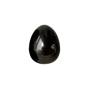 Mini œuf, 2 x 1,5 cm, obsidienne noire 2