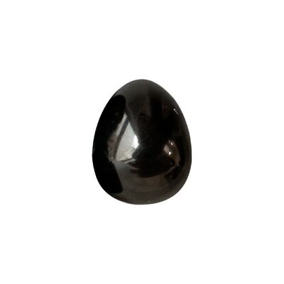 Mini-Ei, 2 x 1,5 cm, schwarzer Obsidian