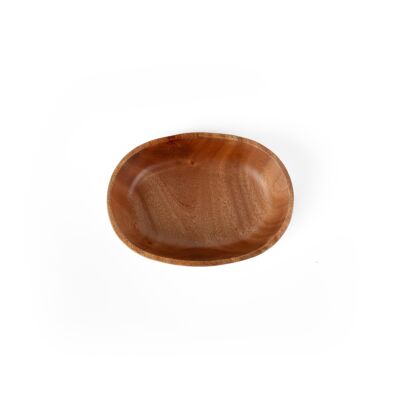 Vajilla de verano - Tiny Fruit Bowl - Oval - Hecho a mano - Khaya Wood - Ecológico