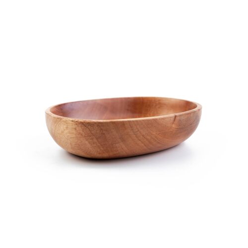 Summer Tableware - Veggie Bowl - Oval - Handmade - Khaya Wood - Eco-friendly