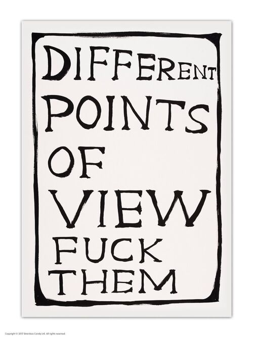 Postcard - Funny A6 Print - Different Points Of View