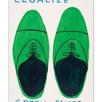 Carte postale - Impression A6 amusante - Légaliser les chaussures vertes