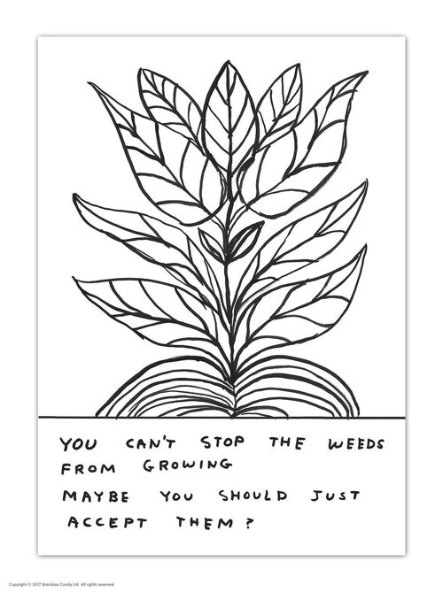 Postcard - Funny A6 Print - You Can't Stop the Weeds