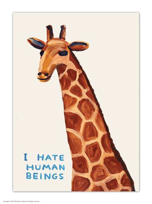 Postcard - Funny A6 Print - I Hate Human Beings