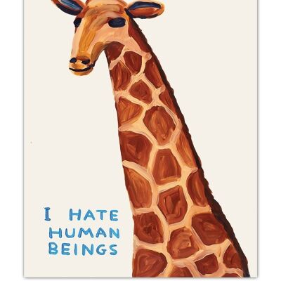 Postcard - Funny A6 Print - I Hate Human Beings