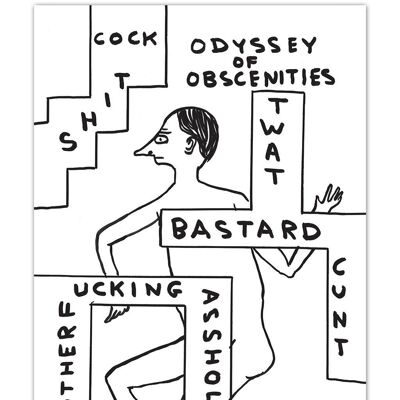 Postcard - Funny A6 Print - Odyssey Of Obscenities