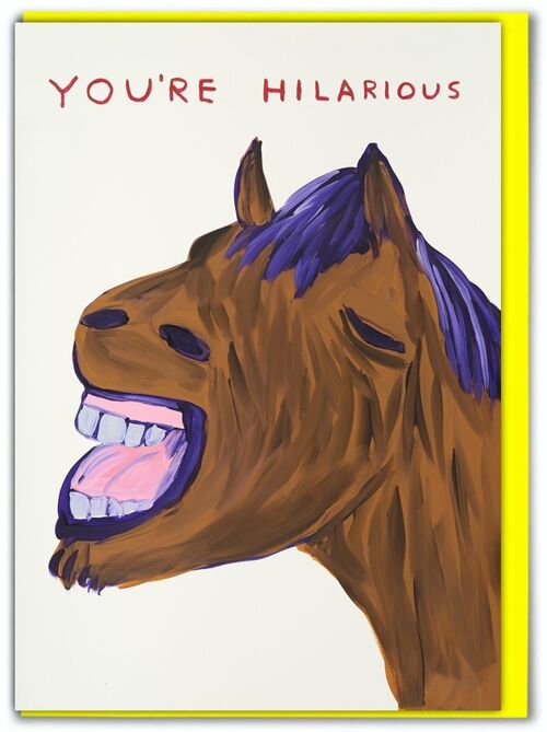 Birthday Card - Funny Everyday Card - Hilarious Horse