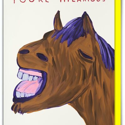 Geburtstagskarte – lustige Alltagskarte – urkomisches Pferd