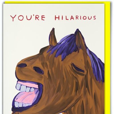 Geburtstagskarte – lustige Alltagskarte – urkomisches Pferd