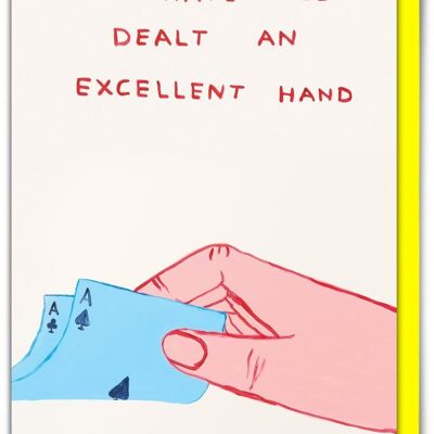 Geburtstagskarte – lustige Alltagskarte – „Dealt An Excellent Hand“.