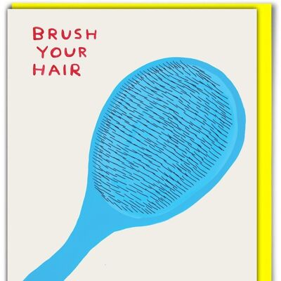 Carte d'anniversaire - Carte drôle de tous les jours - Brossez vos cheveux