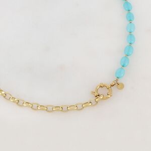 Collier Sorrentina - Doré Aventurine bleue