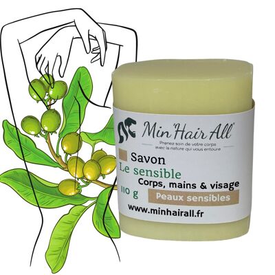 "Le sensible" soap with organic Calophylle oil