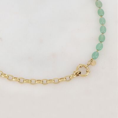 Sorrentina Necklace - Green Jade Gold