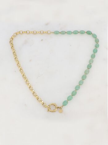 Collier Sorrentina - Doré Jade vert 2