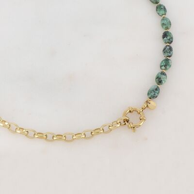 Sorrentina Necklace - Gold African Turquoise