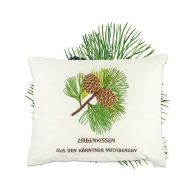 ORGANIC stone pine cushion embroidered