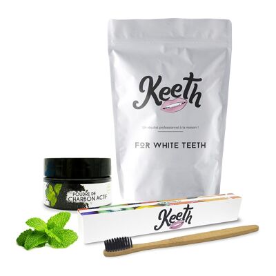 MINT FLAVOR TOOTHBRUSH & CHARCOAL POWDER PACK