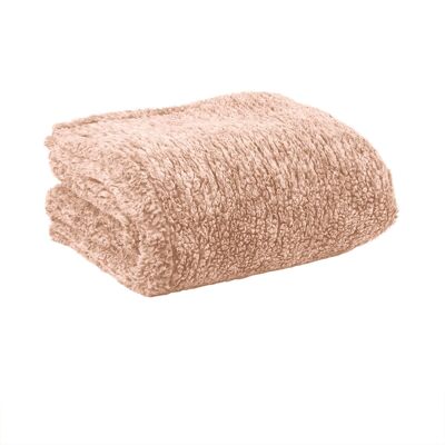 Large nude pink Cocoon throw